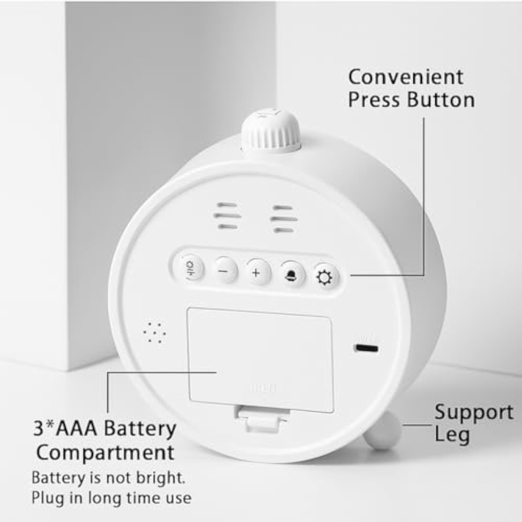 USB Powered LED Alarm Clock with Blue Display