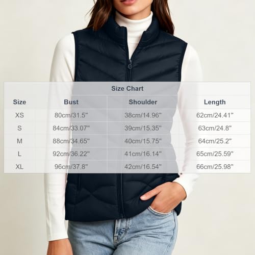 Cropped Puffer Vest Women Sleeveless Zip Up Winter Outerwear with Pockets - image 4