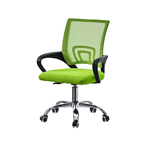 TUKAILAi Office Desk Chair, Ergonomic Mesh Chair Adjustable Swivel Computer Chair Mid-Back Task Chair with Lumbar Support and Wheels for Home Office Study Green