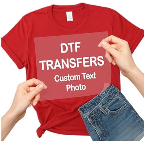 12x12 Inch Custom DTF Transfers Ready to Press | Personalized Iron On Transfers for Tshirts | Full Color DTF Prints | Iron On Decals for Clothing | Heat Transfers for Fabric