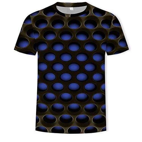 DBHAWK Unisex 3D Printed Creative Graphic Short Sleeved Soft T Shirt for Men