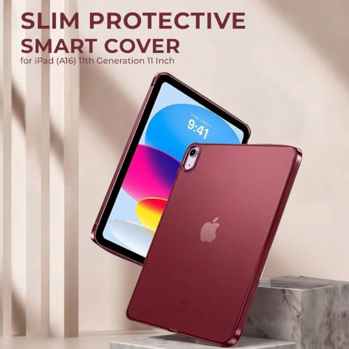 Image of MOCA Case for iPad (A16) 11th Generation 11 Inch 2025 10th Generation 2022 iPad 10.9 Inch Slim Stand Hard Shell Back Protective Smart Cover for 10.9 inch iPad 10th Gen 2022 Release A2696 A2757 A2777