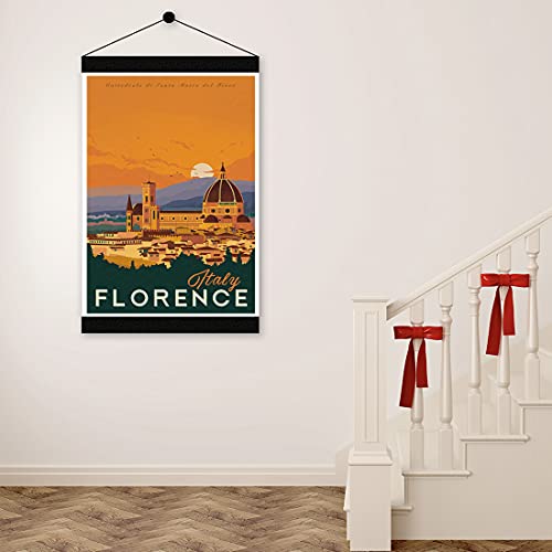 Xtvin Italy Florence Cathedral Of Santa Maria Del Fiore Vintage Travel Posters From Around The World Landscape Wall Art Print Decor Painting Gift Home Decoration Stickers (12X18 Inch) #TOP7