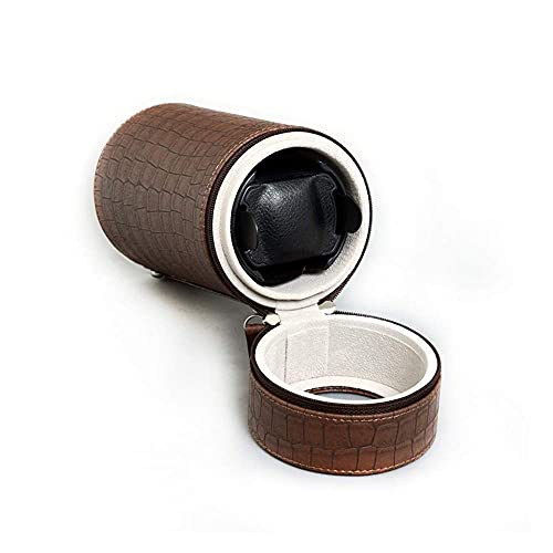 Watch winder individual de piel con almohadilla flexible para relojes