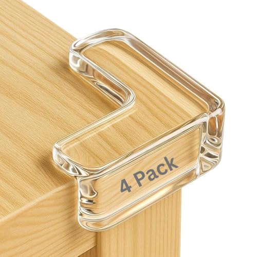 Image of TEKCOOL Silicon Corner Protector for Sharp Edges, Table Corners Edge Protector, Baby Proofing Edge & Corner Guards(4 Pcs)