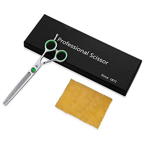 PURPLEBIRD 7 Inch Straight Dog Grooming Scissors Professional Pet Thinning Texturizing Shears Safety Noiseless Blunt Tip Trimming Shearing for Dogs Cats Japanese Stainless Steel Silver PURPLEBIRD 7 Inch Straight Dog Grooming Scissors Professional Pet Thinning Texturizing Shears Safety Noiseless Blunt Tip Trimming Shearing for Dogs Cats Japanese Stainless Steel Silver
