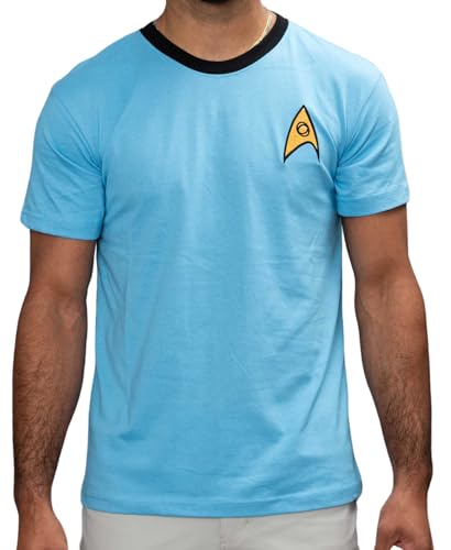 Star Trek Halloween Costume T-Shirt Spock Captain Kirk Engineering Cosplay Blue