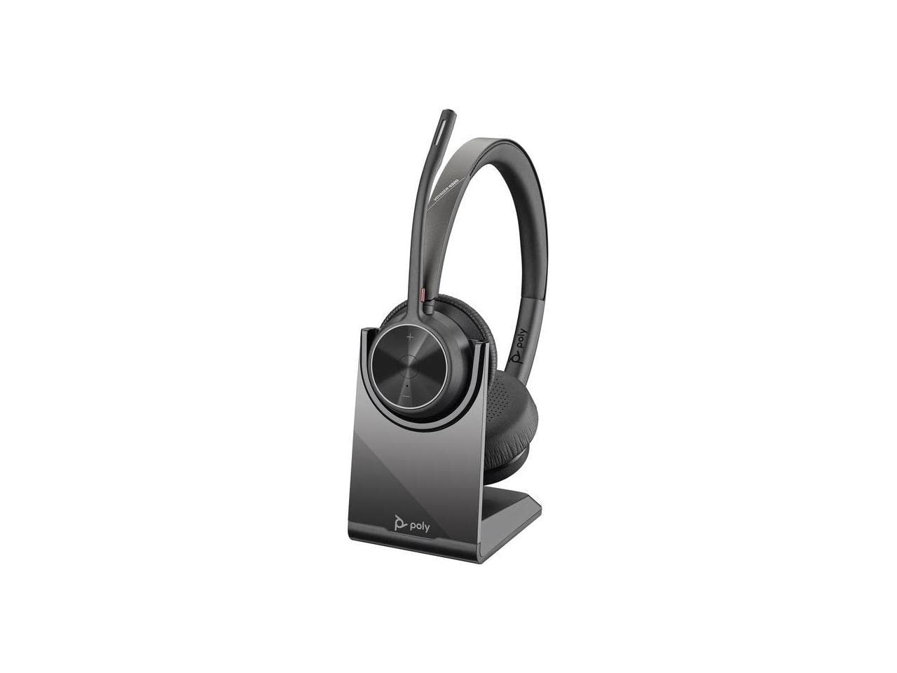Headset Bluetooth Poly Voyager 4320 UC estéreo USB-A + adaptador