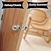 Probrico 8 Pack Interior Passage Keyless Door Knobs Door Lock Handle Handleset Lockset Without Key Doorknobs Satin Nickel for Hall/Closet-Door Knob