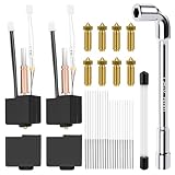 BILIPLE 2 Stück Kobra 3/Kobra 3 Combo Hotend mit 0,2mm Düsen | mit 8X 0,2mm Messingdüsen, Düsen-Schlüssel, 20 Reinigungsnadeln & 4 Silikon-Schutzhüllen | Heißend-Set für 3D-Drucker