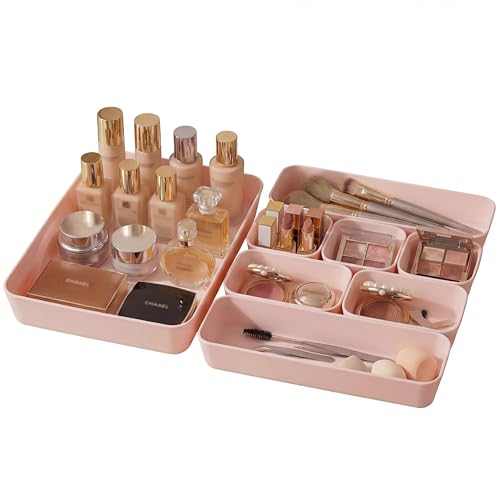 8 PCS Unbreakable Silicone Drawer Organizer Trays
