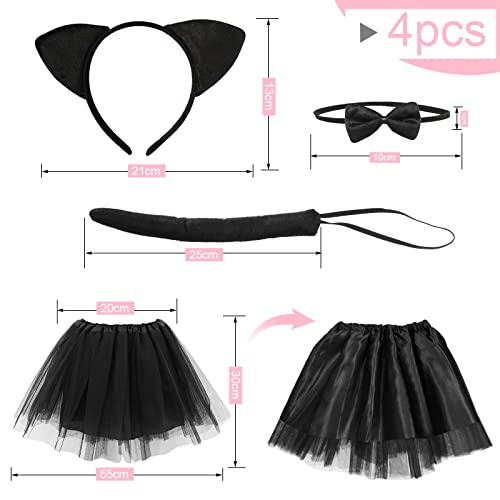 Costume da Gatto Nero Bambina，Travestimento Gatto