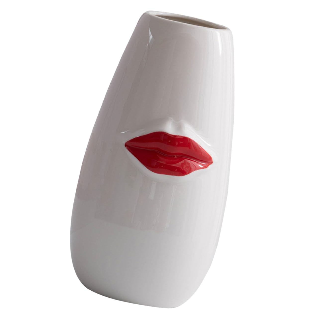 Vase en céramique lèvre blanche cadeau idéal crémaillère et décoration florale unique