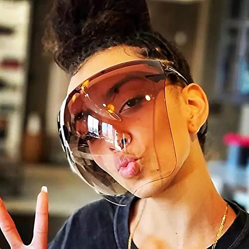 Fulier Transparent Face Shield Anti-Fog Shield For Glasses Washable Fashion Outdoor Protective Clear Face Mask 5Pcs Reusable 5 Packs #TOP4