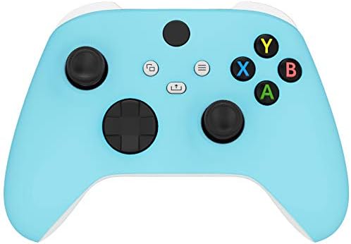 eXtremeRate Neon Green Replacement Front Housing Shell for Xbox Series X Controller, Soft Touch Custom Cover Faceplate for Xbox Series S Controller - Controller NOT Included