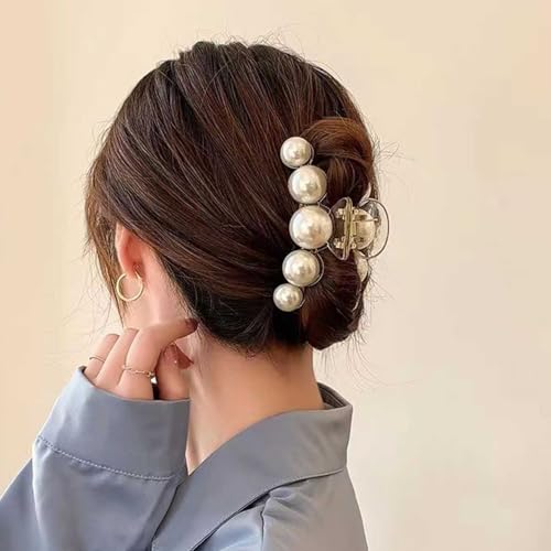 Pinzas de garra de perla grandes y fuertes para sujetar con firmeza el cabello largo