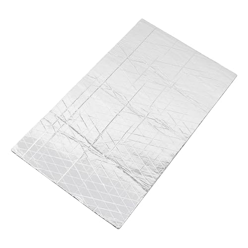 FUELHOOD 断熱マット 厚さ5mm 50x30cm 1枚入り 断熱材 車 断熱シート 熱反射 断熱板 デッドニング アルミ箔 フォーム シルバー 吸音 エンジン防音材 フード フロア ドア 屋根用 内装パーツ アクセサリー