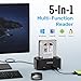 Unitek Tool Free USB 3.0 to SATA External Hard Drive Docking Station with 2-Port Hub and Card Reader for 2.5 / 3.5 Inch HDD SSD SATA I/II/III, Support UASP and 16TB