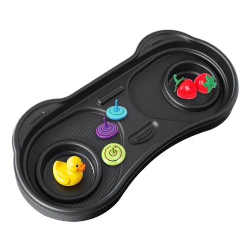 Plateau repas pour poussette avec porte-gobelet universel à double verrouillage et grip silicone