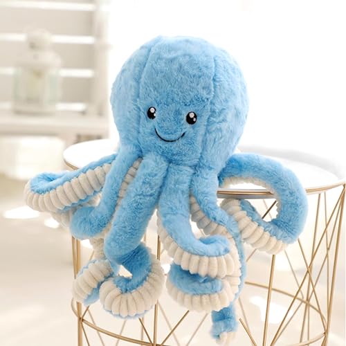 COLORS Giant Octopus Plush with long legs - 45cm Stuffed toy- Soft cuddly Plushie - Cute peluche teddy - fluffy animal doll - Best friend and Sleeping partner!