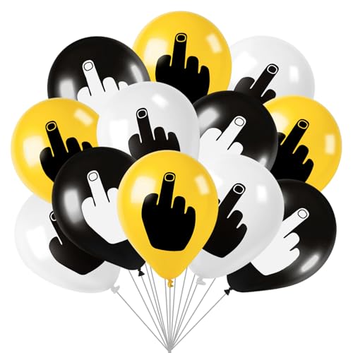 BestoFun 21 PCS Middle Finger Funny Balloons – Hilarious Birthday Decorations for Men, Party Balloons for Gag Gifts, Humor Decor for Male Celebrations by BestoFun - Used condition - US$8.09