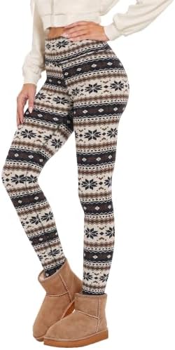 DDOBB Thermo Leggings Damen Winter High Waist Thermohose | Gefüttert mit weichem Innenfleece,Warme Sportleggins,Komfort-Stretch,Ideal für Laufen, Yoga & Alltag