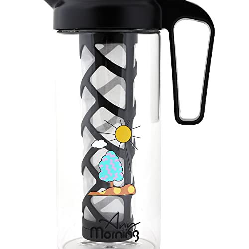 Any Morning Cold Brew Coffee Maker | Coffee Brewer For Ice Coffee And Ice Tea | Durable Borosilicate Glass Pitcher | Removeable Mesh Filter | 44 Oz (1300 Ml / 1.37 Quart) #TOP4