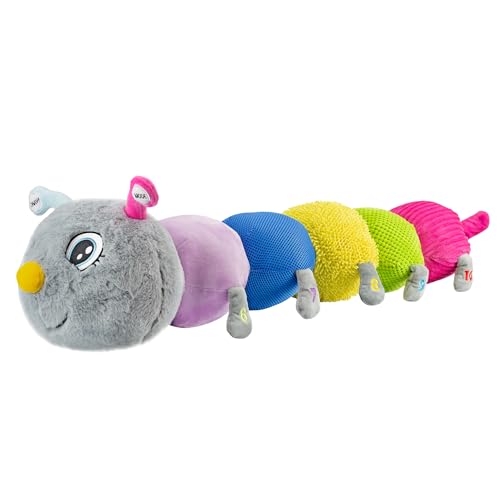 Image of MEAVIA Cuddlebug Caterpillar Body Pillow Sensory Snuggle Vibrating Plush, 35 inch Jumbo Stuffed Toy, FEELix Collection