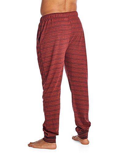 Men's Jersey Knit Jogger Lounge Pants - Striation Burgundy - Small3