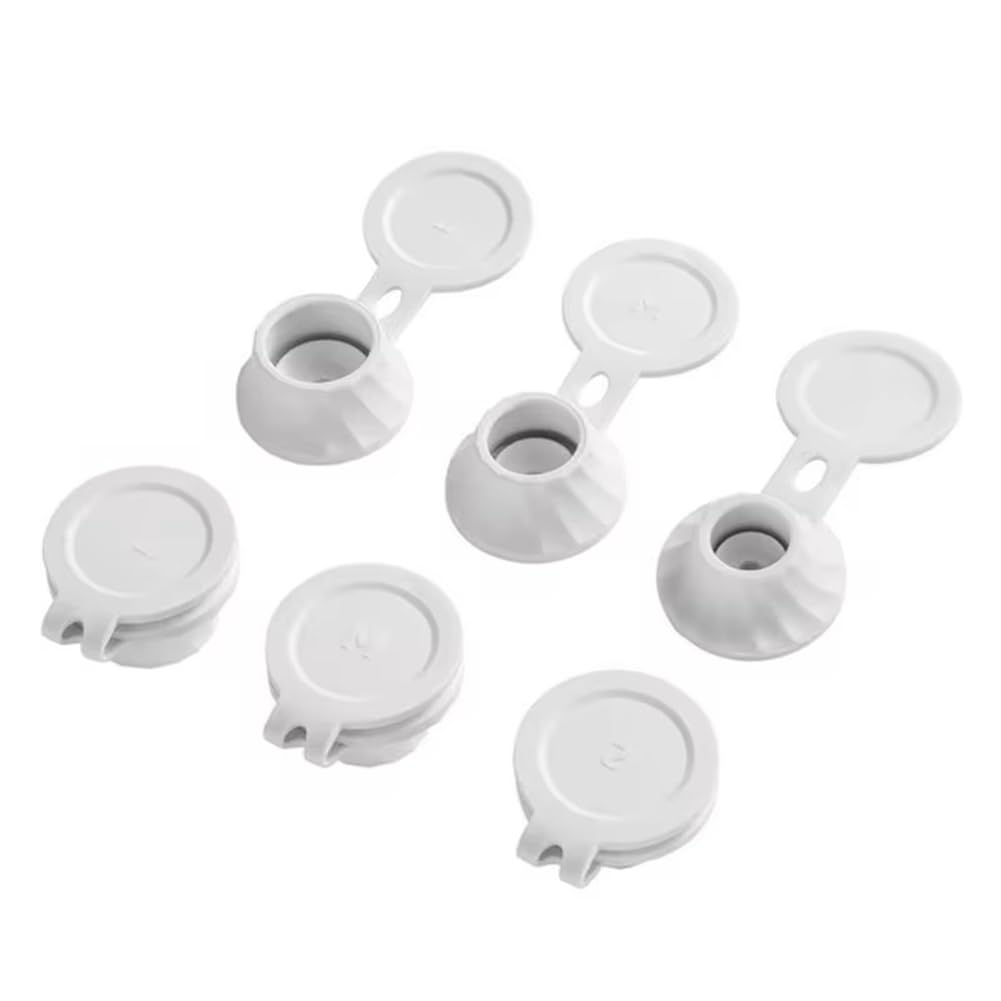 CTRLZS Inverted Bottle Lid Inverted Household Bottle Emptying Lid 6PCS Portable Bottle Lid Set No Waste Bottle Lids for Shampoo