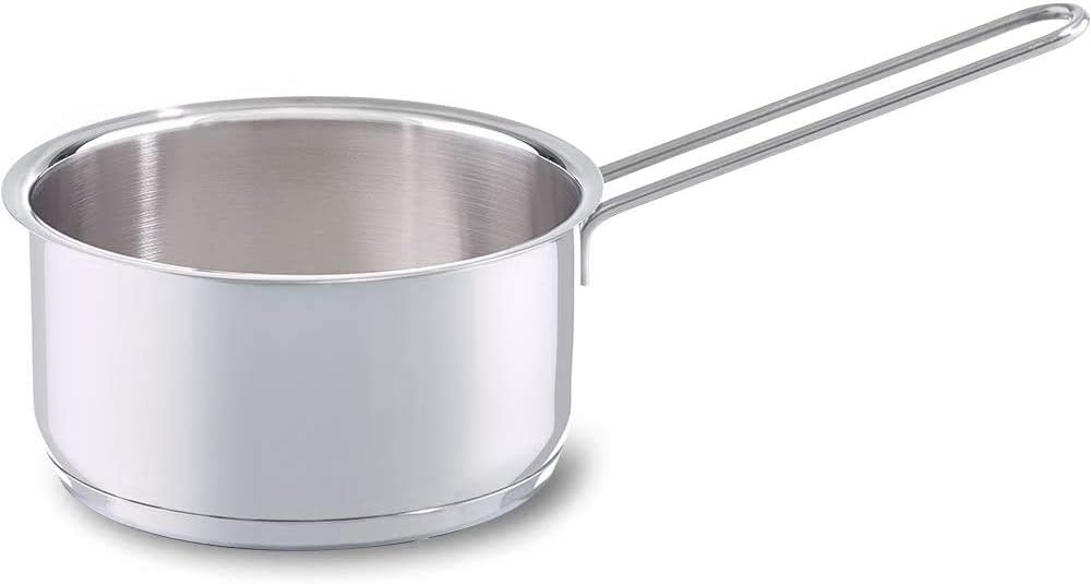 008-166-14-100 Single-Handed Pot, Snacky, Sauce Pan, Silver, 5.5 inches (14 cm), Small, Gas Stove/Induction Compatible