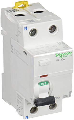 Schneider A9R61240 Rccb wyłącznik różnicowoprądowy Iid 2P 40A 30Ma Si, biały