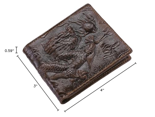 Itslife VAS12575 Mens Bifold Wallet With 3D Dragon Pattern,Leather Wallets thumb #8
