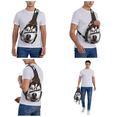Bolso cruzado Stupid Husky para hombres y mujeres miniatura 7