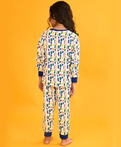 Image of Anthrilo Pure Cotton Printed Pyjama Set for Girls | Sleepwear | Night Suit, Night Wear | Long Sleeves T-Shirt & Pyjama | Regular Wear | 0-14 Years