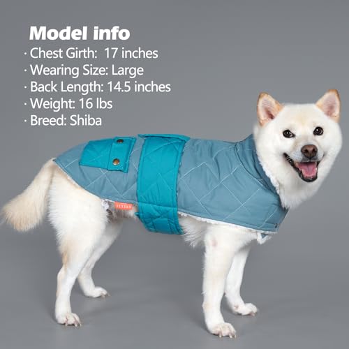 Kyeese Dog Coats Warm Windproof Waterproof Dog Jacket Padded Sherpa With Leash Hole For Small Winter Dogs Turtleneck Cold Weather Coats thumb #6