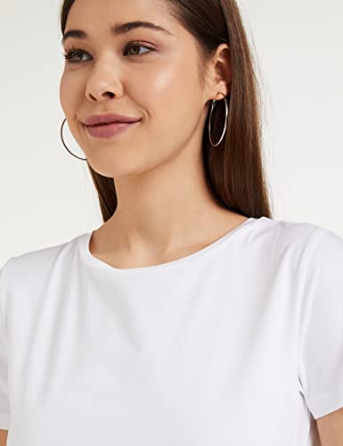 Image of Amazon Brand - Symbol Women Cotton Stretch Regular Fit Round Neck Half Sleeve T-Shirt (Available in Plus Sizes)