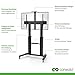 conecto LM-FS03G Pro TV Ständer Standfuß rollbar Universal für Monitor Fernseher LCD LED Plasma mobil mit Rollen höhenverstellbar schwenkbar drehbar 55-100 Zoll (152-254cm) VESA 200x200 1000x600 Alu