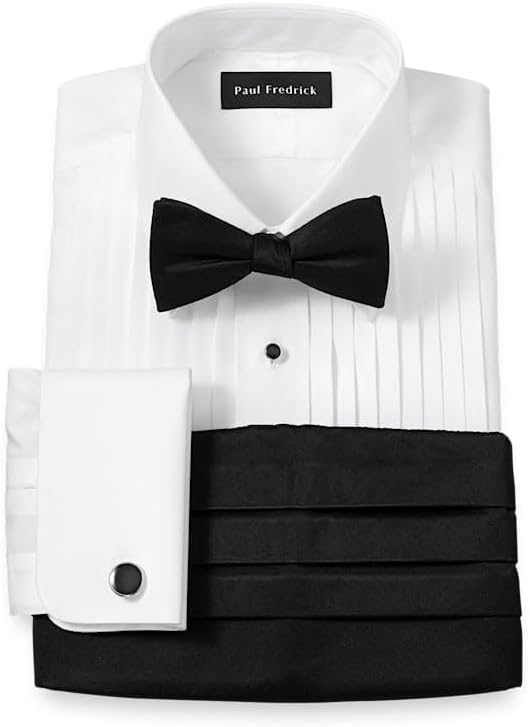 Paul Fredrick Men's Solid Woven Silk Cummerbund