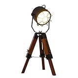 MATERIAL DE ALTA CALIDAD: la lámpara de escritorio Vintage está integrada con un trípode de madera de alta calidad y una pantalla de lámpara de metal, que es duradera, duradera y estética. Su diseño robusto lo hace libre de bamboleos y es seguro tenerlo cerca de niños y mascotas