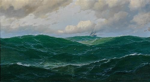 Tableau navire sur une mer agitée pour rompre la monotonie des murs blancs