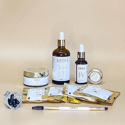 Un brow henna set teinture sourcils naturelle et kit de restructuration complet