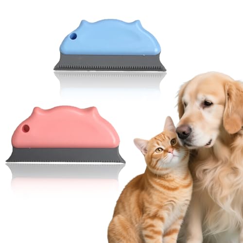 EAVUYIS 2 Pezzi Pet Hair Remover Pettine Per Gatti Spazzola Peli Cane per Moquette, Divano, Auto, Pettine per la rimozione dei peli di Cani, Spazzola in Gomma per peli di Animali Domestici