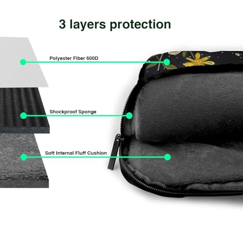 Bolso de hombro para laptop KHiry negro 14 pulgadas miniatura 5