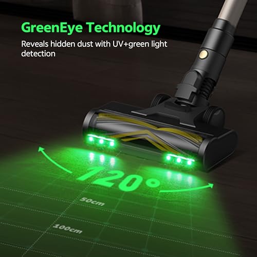 Ultenic Cordless Vacuum Cleaner, 550W 50KPA 65Mins, Stick Vacuum Cordless Rechargeable with Touch Screen, Self-Standing, 180° Lay-Flat, Anti-Tangle Handheld Vacuum Cleaners for Home/Pet Hair/Carpets - Image 4