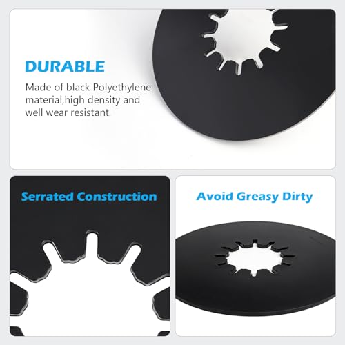 Image of 5th Wheel Hitch Lube Plate 10 Inch Black - Non-Grease PTFE Style Low Friction Disc for RV Camper Trailer Kingpin - Reduces Noise & Cushioning - 1 Pack
