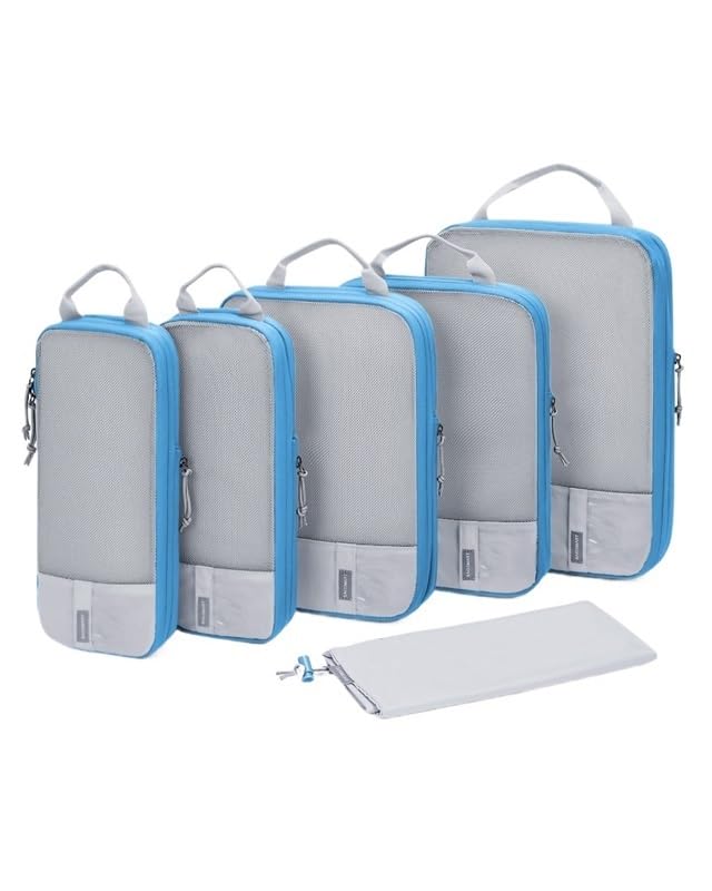 Kompressions-Packwürfel für Reisen, erweiterbare Kompressions-Packwürfel, leichte Reise-Aufbewahrungstaschen für Gepäck zum Organisieren von Kleidung und Accessoires, einfach zu packen und zu