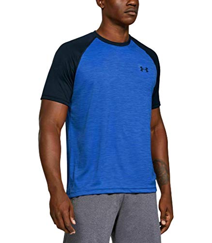 Under Armour Mens HeatGear Velocity 2.0 Colorblock Shirt (Blue/Blue, Small)