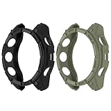 Chofit Custodie compatibili con Garmin Fenix 8 47 mm, custodia protettiva in TPU resistente per Fenix 8 47 mm (nero + verde)