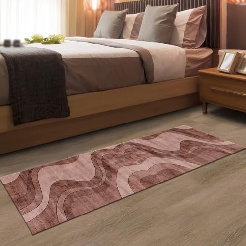 Tapis de couloir lavable marron pour protéger vos sols avec style